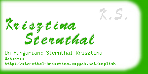 krisztina sternthal business card